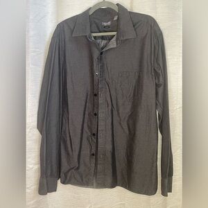 Van Heusen Never Tuck Slim Fit Gray Dress Shirt Size 2X